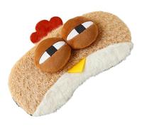 Funny Sleep Mask Cute Lazy Chicken Chick Plush Blindfold, Soft Sleeping Eye Cover Blackout Eye Sleep Mask for Travel, Napping, Party Gift