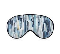 Funny Sleep Mask for Women Men,Abstract Art Multicolor Stripes Blue Ink On Paper Soft Blindfolds Eye Mask for Sleeping Adjustable Elastic Strap Blackout Sleep Cover Eye Shade for Travel Sleeping Nap