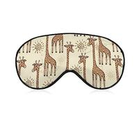 Funny Sleep Mask for Women Men,Animal Cute Giraffe Soft Blindfolds Eye Mask for Sleeping Adjustable Elastic Strap Blackout Sleep Cover Eye Shade for Travel Sleeping Nap