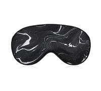 Funny Sleep Mask for Women Men,Black Marble Ink Texture Acrylic Painted Waves Soft Blindfolds Eye Mask for Sleeping Adjustable Elastic Strap Blackout Sleep Cover Eye Shade for Travel Sleeping Nap