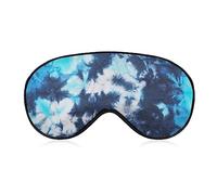 Funny Sleep Mask for Women Men,Blue and White Tie Dye Art Soft Blindfolds Eye Mask for Sleeping Adjustable Elastic Strap Blackout Sleep Cover Eye Shade for Travel Sleeping Nap