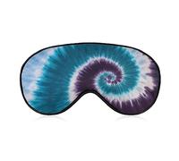 Funny Sleep Mask for Women Men,Blue Purple Tie Dye Abstract Soft Blindfolds Eye Mask for Sleeping Adjustable Elastic Strap Blackout Sleep Cover Eye Shade for Travel Sleeping Nap