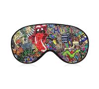 Funny Sleep Mask for Women Men,Colorful Graffiti Music Art Abstract Soft Blindfolds Eye Mask for Sleeping Adjustable Elastic Strap Blackout Sleep Cover Eye Shade for Travel Sleeping Nap