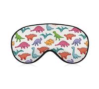 Funny Sleep Mask for Women Men,Cute Dinosaurs Soft Blindfolds Eye Mask for Sleeping Adjustable Elastic Strap Blackout Sleep Cover Eye Shade for Travel Sleeping Nap