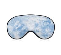 Funny Sleep Mask for Women Men,Elegant Light Blue Tie Dye Soft Blindfolds Eye Mask for Sleeping Adjustable Elastic Strap Blackout Sleep Cover Eye Shade for Travel Sleeping Nap
