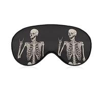 Funny Sleep Mask for Women Men,Skeleton Laugh Yeah Soft Blindfolds Eye Mask for Sleeping Adjustable Elastic Strap Blackout Sleep Cover Eye Shade for Travel Sleeping Nap