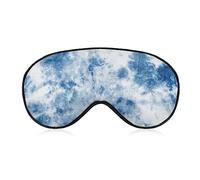Funny Sleep Mask for Women Men,Tie Dye Abstract Blue White Soft Blindfolds Eye Mask for Sleeping Adjustable Elastic Strap Blackout Sleep Cover Eye Shade for Travel Sleeping Nap