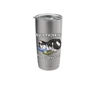Funny Sleeping Cat Overthinking and Hungry Stainless Steel Insulated Tumbler