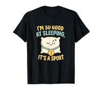Funny Sleeping Champion Meme Pillow Medal Design T-Shirt