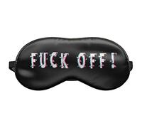 Funny Sleeping Eye Mask Soft Travel Blindfold Relax Cover Emoji Black Comic Eyes Fuck Off 2 [042]