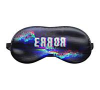 Funny Sleeping Eye Mask Soft Travel Blindfold Relax Cover Emoji Black Error [042]