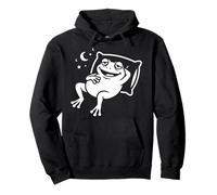 Funny Sleeping Frog Cozy Night Relaxation Cute Animal Sleep Pullover Hoodie