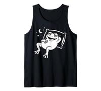 Funny Sleeping Frog Cozy Night Relaxation Cute Animal Sleep Tank Top