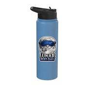 Funny Sleeping Moon Lunar Rest Day Stainless Steel Insulated Water Bottle
