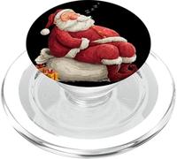 Funny Sleeping Santa but coming for Christmas Costume PopSockets PopGrip for MagSafe