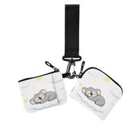 Funny Sleeping Sloth with Baby Koala Mama Bear Napping Women's Card Cases