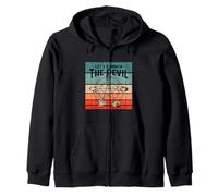 Funny Sleepover Ritual Retro Style Design Zip Hoodie