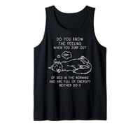 Funny Sleepy Cat No Energy Morning Mood Tank Top