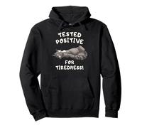 Funny Sleepy Cat Tested Positive for Tiredness Pullover Hoodie
