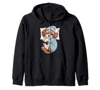 Funny Sleepy Cavapoo Pajama Dog Lover Men Woman Kids Zip Hoodie