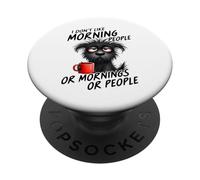 Funny Sleepy Dog Coffee Lover Morning PopSockets Adhesive PopGrip