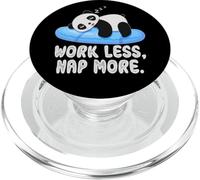 Funny Sleepy Panda Bear Naptime Office Humor Quote PopSockets PopGrip for MagSafe