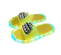 Funny Slippers for Women, Light Up Slippers for Women: Fun Glowing Shoe Funky Open Toe Womens Cool Slipper Summer Cute Cartoon Motifs Non Slip Shower Shoes Indoor Outdoor Led Slides Sandals Yellow 6