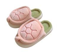 Funny Slippers Women 3D Turtle Plush Soft Sole Fleece Lined Indoor Shoes