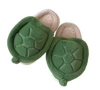 Funny Slippers Women 3D Turtle Plush Soft Sole Fleece Lined Indoor Shoes