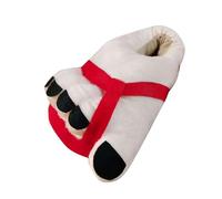 Funny Slippers Women Men Halloween Tricky Toys Slippers Giant Foot Slippers Winter Warm Felt Slippers Non-Slip Comfortable Felt Slippers Foot Slippers for Men and Women, Red 3, One Size