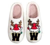 Funny Slippers Women's Winter Slippers Women's Plush Felt Slippers Memory Foam Closed Non-Slip Slippers with Soft Rubber Sole Elegant Women's Shoes at Home, Brown2, 9 UK