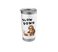 Funny Sloth and Snail Hilarious Slow Down Sloth Meme Stainless Steel Insulated Tumbler