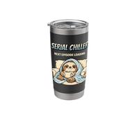 Funny Sloth Binge Watching Serial Chiller Quote Stainless Steel Insulated Tumbler
