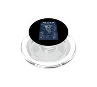 Funny Sloth Blueprint Sloth Technical Drawing Humorous PopSockets PopGrip for MagSafe