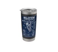 Funny Sloth Blueprint Sloth Technical Drawing Humorous Stainless Steel Insulated Tumbler
