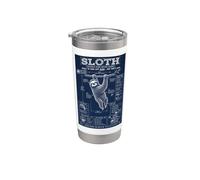 Funny Sloth Blueprint Sloth Technical Drawing Humorous Stainless Steel Insulated Tumbler