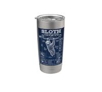 Funny Sloth Blueprint Sloth Technical Drawing Humorous Stainless Steel Insulated Tumbler