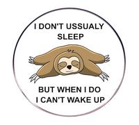 Funny Sloth Brooch Pins - Cute Cartoon Lapel Pin Badge with Quote “I Don’t Usually Sleep But When I Do I Can’t Wake Up”, Alloy Blouse Pins for Jackets, Shirts, Backpacks, Hats, Trendy Accessories for