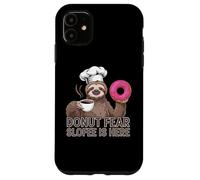 Funny Sloth Coffee Donut Quote - Sloffee to the Rescue Case for iPhone 11