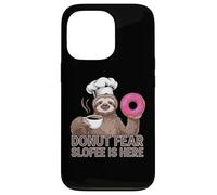 Funny Sloth Coffee Donut Quote - Sloffee to the Rescue Case for iPhone 13 Pro