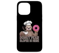 Funny Sloth Coffee Donut Quote - Sloffee to the Rescue Case for iPhone 13 Pro Max
