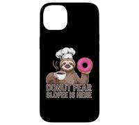 Funny Sloth Coffee Donut Quote - Sloffee to the Rescue Case for iPhone 14 Plus