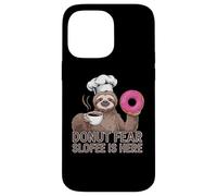 Funny Sloth Coffee Donut Quote - Sloffee to the Rescue Case for iPhone 14 Pro Max