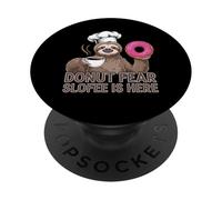 Funny Sloth Coffee Donut Quote - Sloffee to the Rescue PopSockets Adhesive PopGrip