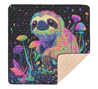 Funny Sloth Cute Foldable Baby Playmat for Floor Lightweight Baby Crawling Mat for Baby Kids Toddlers Infants, 50'' x 50''