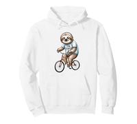 Funny Sloth Cycling Cyclist Bicycle Bike Joke Humour Pullover Hoodie