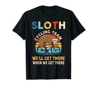 Funny Sloth Cycling Team Retro Vintage T-Shirt