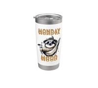 Funny Sloth Design Monday Mood Work Stainless Steel Insulated Tumbler