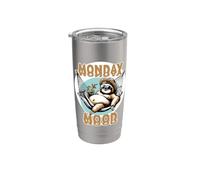 Funny Sloth Design Monday Mood Work Stainless Steel Insulated Tumbler