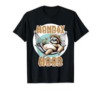 Funny Sloth Design Monday Mood Work Value Graphic T-Shirt, Men, Black, S